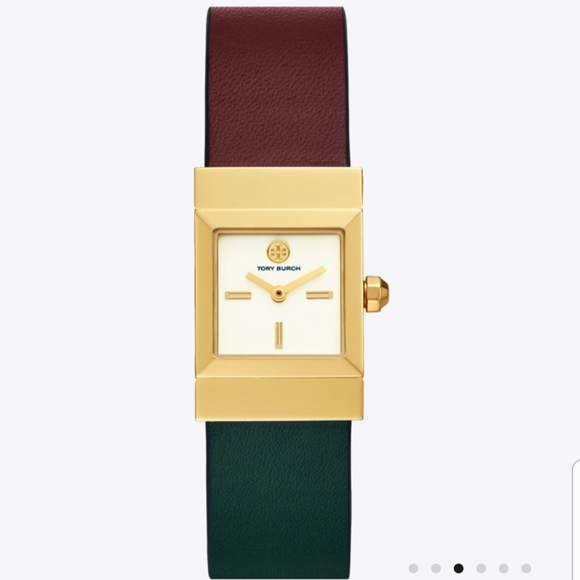 TORY BURCH LEIGH WATCH, MULTI LEATHER/ GOLD TONE - Picture 2 of 4